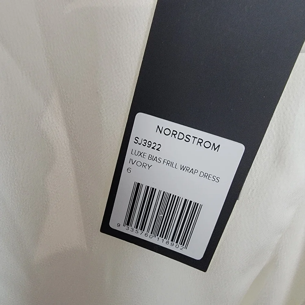 Shona Joy Luxe Bias Frill Wrap Dress Ruffle Trim Ivory New With Tags Size 6_5
